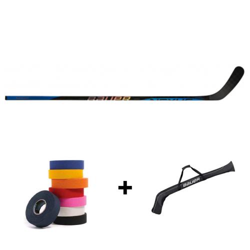 Crosse De Hockey Adulte Bauer Nexus SYNC 87 FLEX + 2 rouleaux de tape couleur + Sac à crosse Bauer