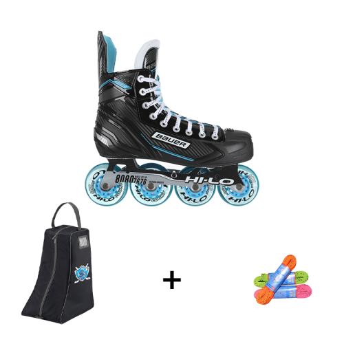 Pack Rollers Hockey Bauer RSX Junior + Lacets + Sac à patins
