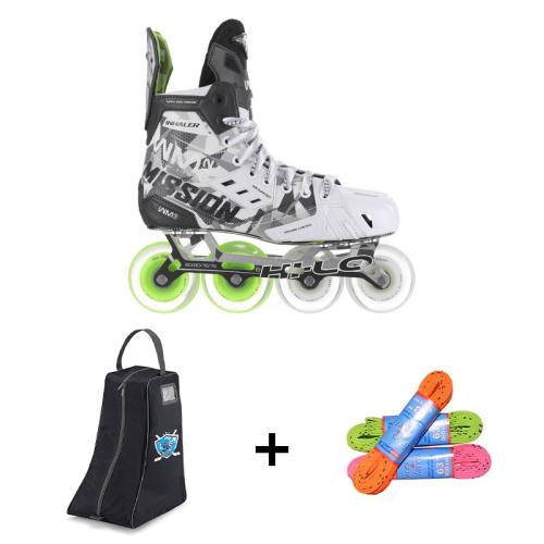 Rollers Hockey Mission Inhaler WM02 Junior + Lacets + Sac à patins